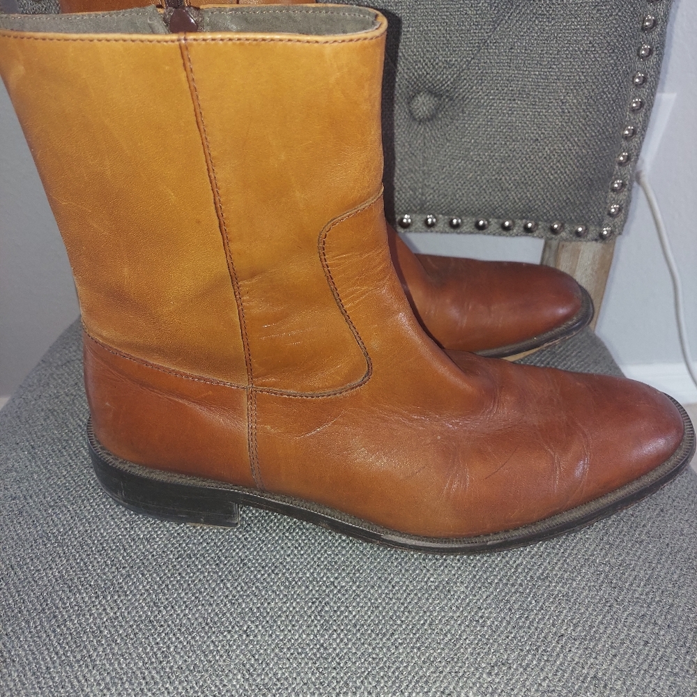 Leather boots
